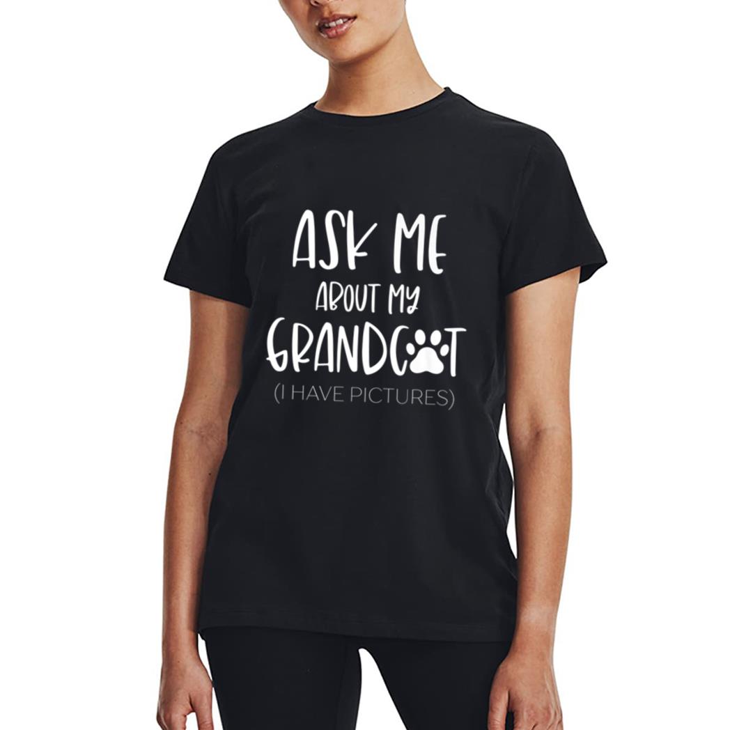 Ask Me About My Grandcat Grandma Granddad Cat Dad Pet Love Women T-Shirt