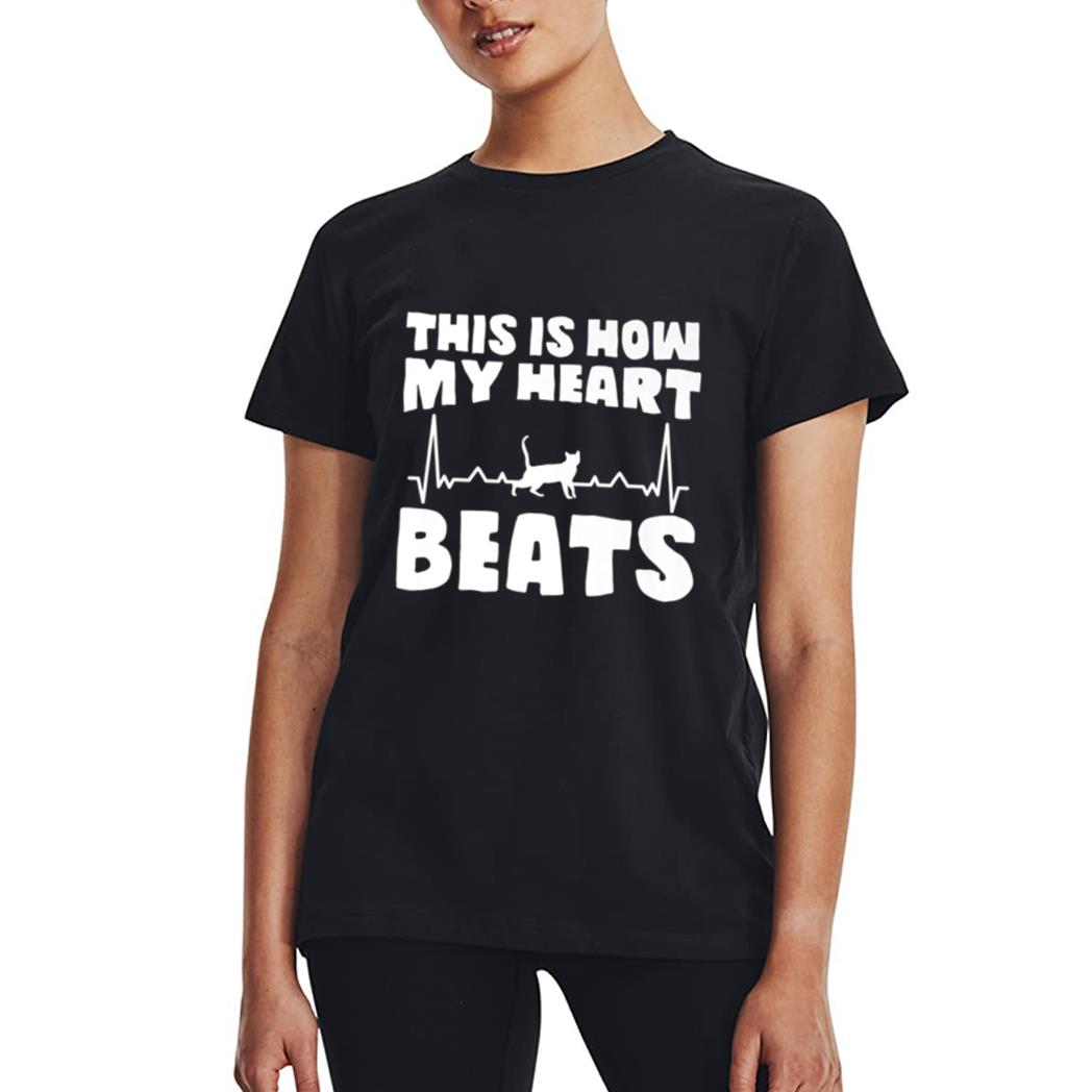 Best Cat Dad This Is How My Heart Beats Kitty Christmas Mom Women T-Shirt