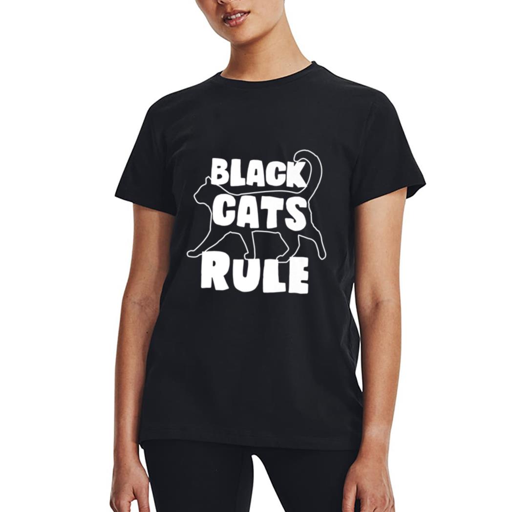 Black Cats Rule Dad Kitty Daddy Cat Mom Christmas Father Premium_3 Women T-Shirt