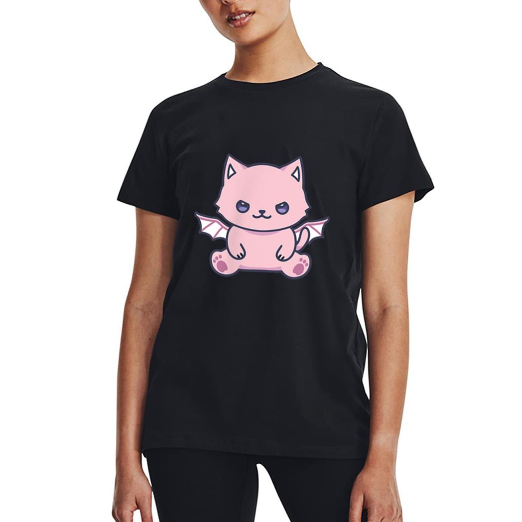 Cat Pastel Goth Cute Kawaii Aesthetic Lover Owner Spooky Women T-Shirt