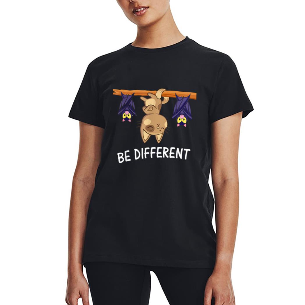 Cat with Bats Be different Funny Cat Lover Women T-Shirt