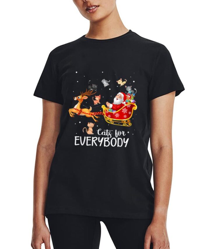 Cats For Everybody Cat Christmas Pajama Family Party Gifts Women T-Shirt