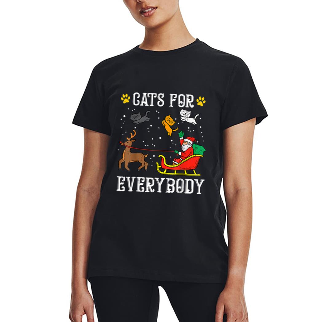 Cats For Everybody Santa Funny Christmas PJs Xmas Women Women T-Shirt