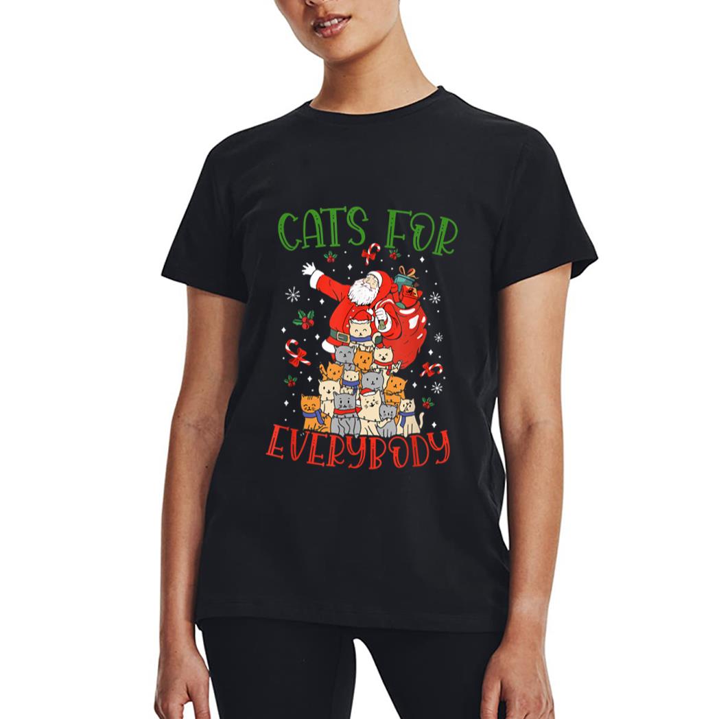 Cats For Everybody Ugly Christmas Cat Funny Xmas Women T-Shirt