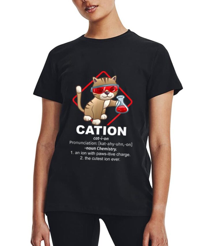 Chemistry Professor Kitty Science Day Cat Owner Chemist Women T-Shirt