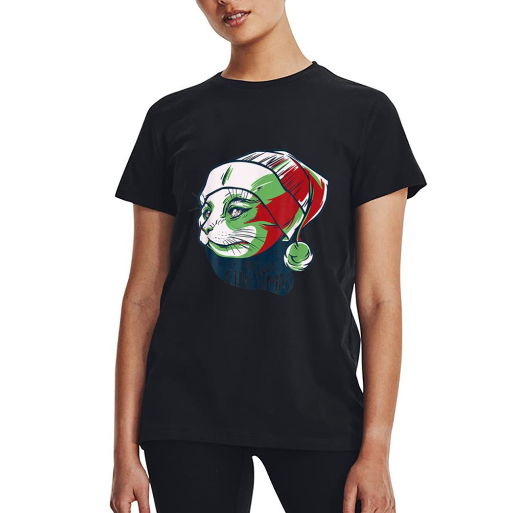 Christmask Cat Meowy Catmas Funny Men Women Ee Gift Women T-Shirt
