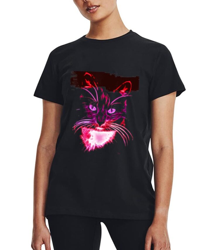 Colorful Cat Art Novelty  - Cat Lover Gift Idea Women Women T-Shirt