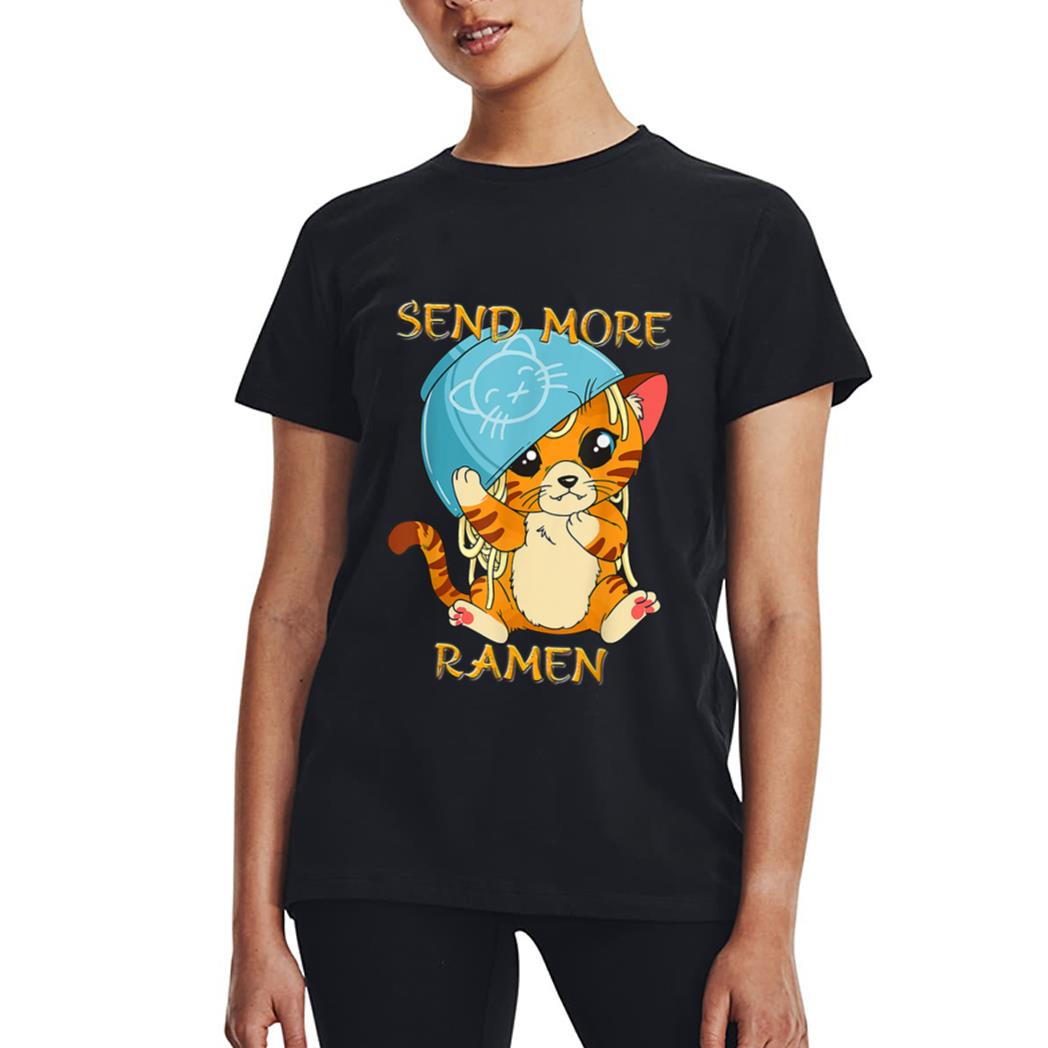 Cute Anime Kawaii Kitten Ramen Bowl Cat Women T-Shirt