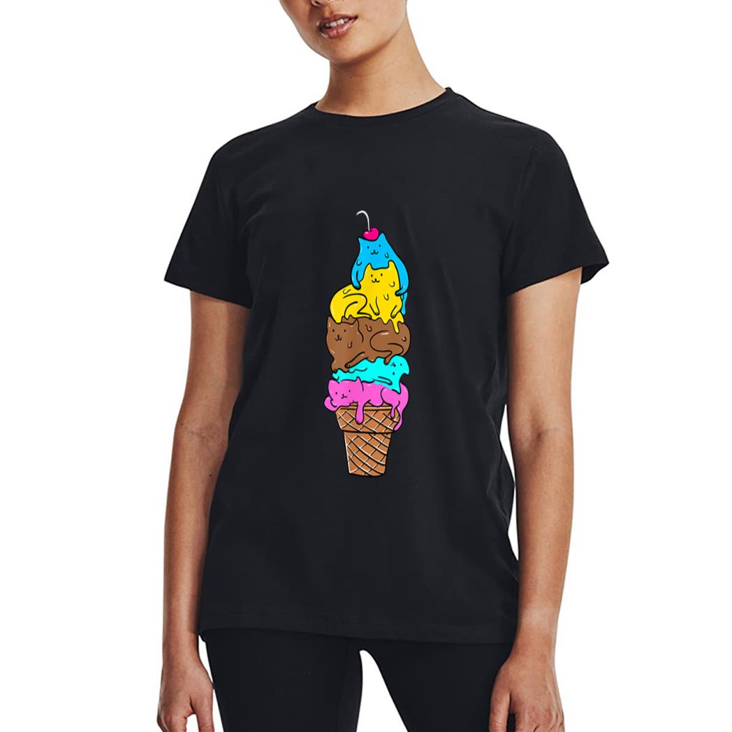 Cute Cat Ice Cream  - Kitty Cat Dessert Women T-Shirt