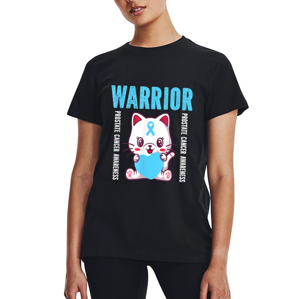 Cute Cat Warrior Prostate Cancer Awareness For Men And Women Women T-Shirt