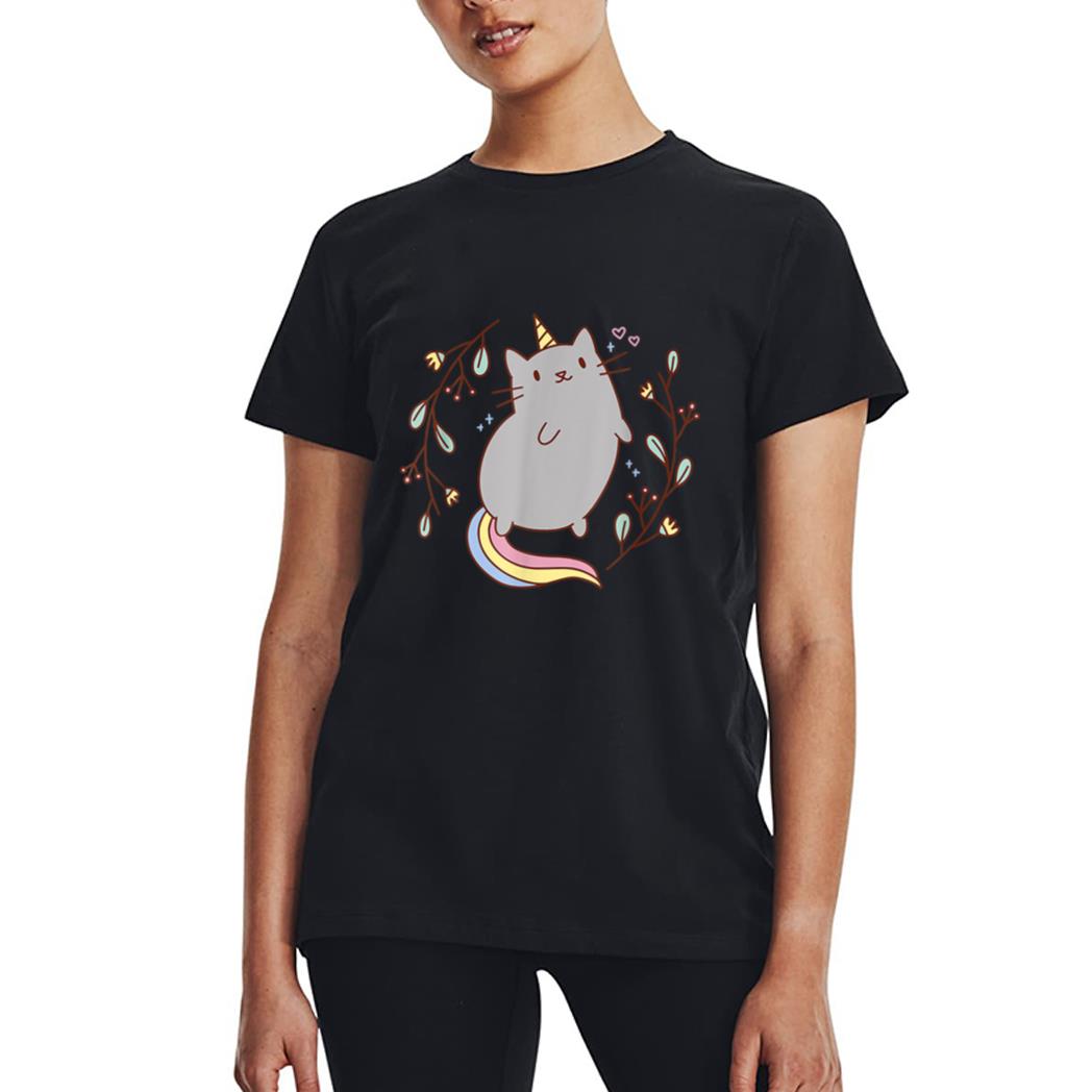 Cute Unicorn Cat Kitten Graphic Women T-Shirt