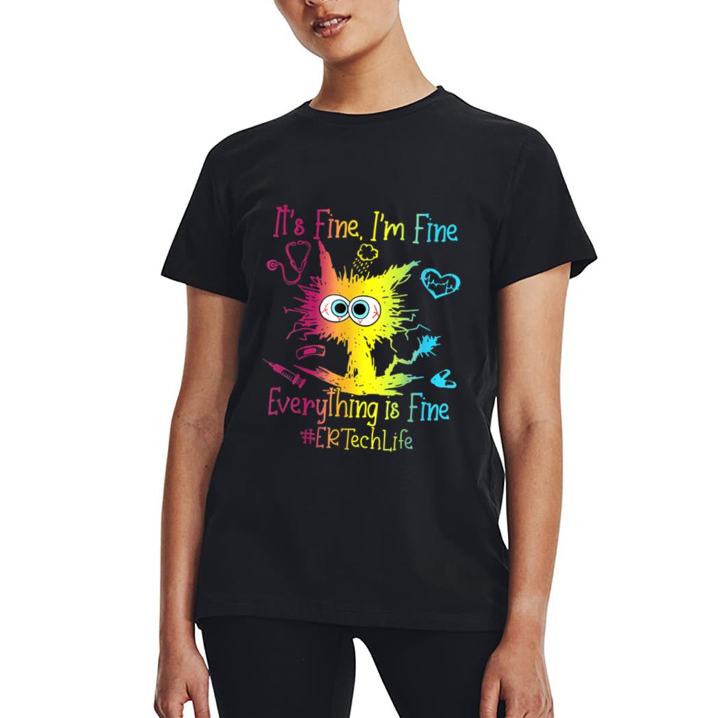Er Ech Life It S Fine I M Fine Everything Is Fine Cat Women T-Shirt
