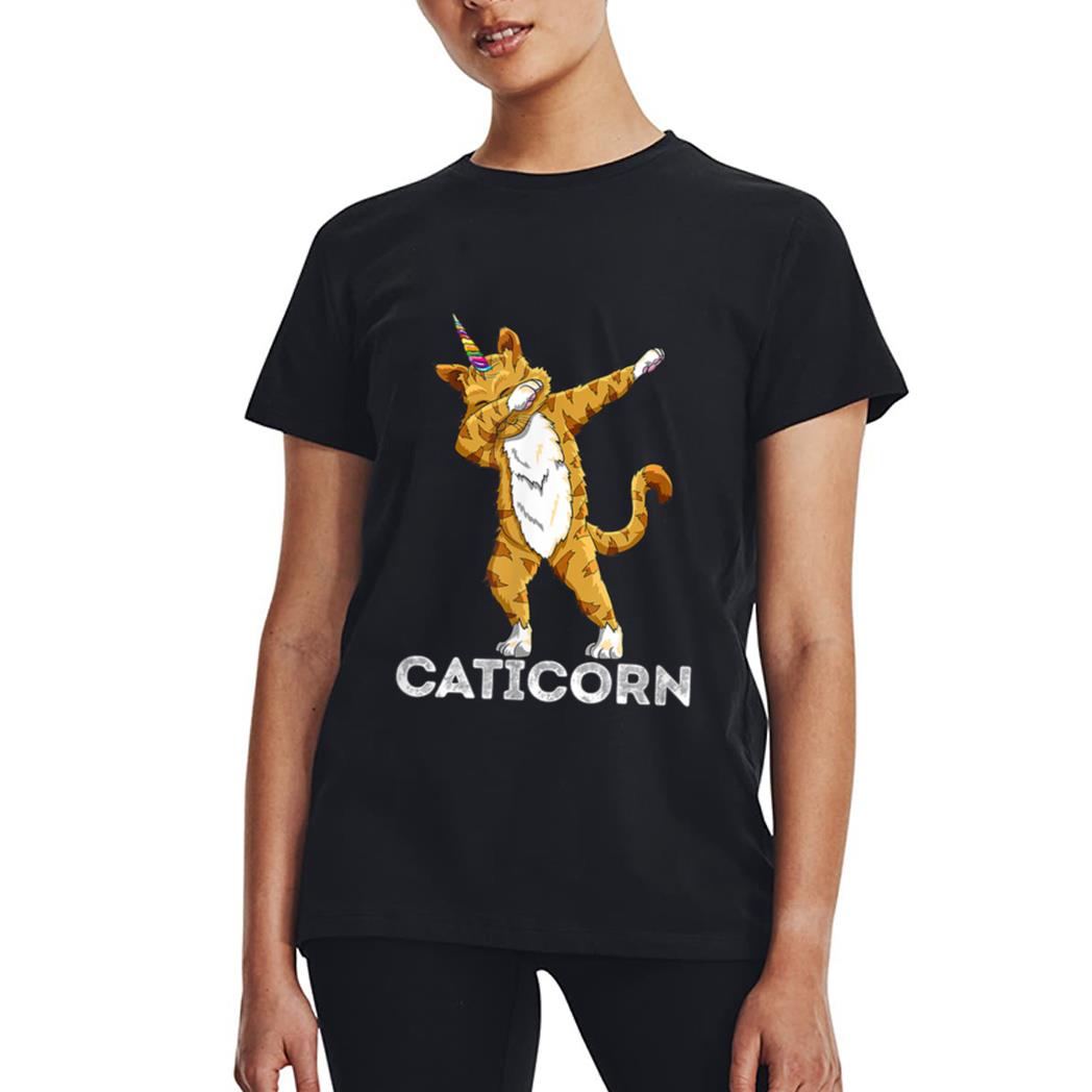 Funny Cat Kitten Caticorn Cat Dabbing Cat Lover Women T-Shirt