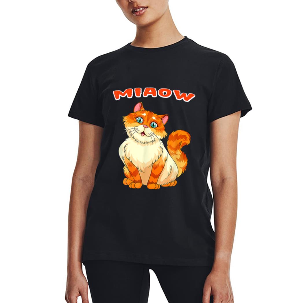 Funny Cat Miaow Cat Lovers Women T-Shirt