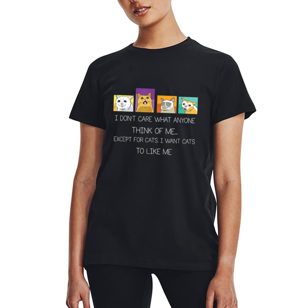 Funny I Don't Care What Anyone Think Of Me Except Black Cat Women T-Shirt