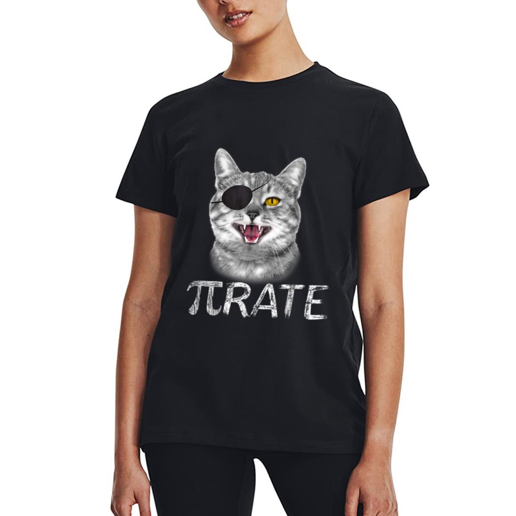 Funny Pi Day Math Science Cat Pirate Women T-Shirt