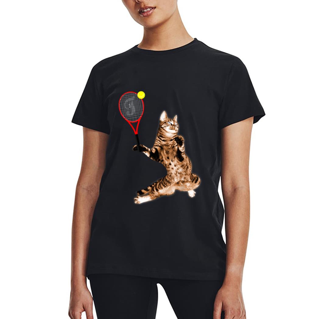 FUNNY TENNIS GAME T-SHIRT FUNNY CAT RACKET FOR MEN WOMEN Women T-Shirt