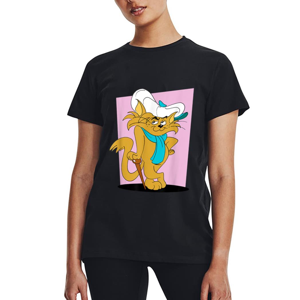 Graphic A Cat Seem Fat And Hat So Cute Adventures Cartoon Women T-Shirt