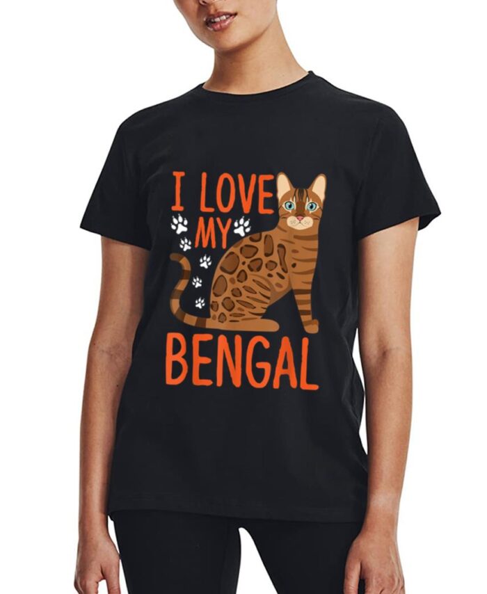 I Love My Bengal Bengal cat Costume Bengal Cat Women T-Shirt
