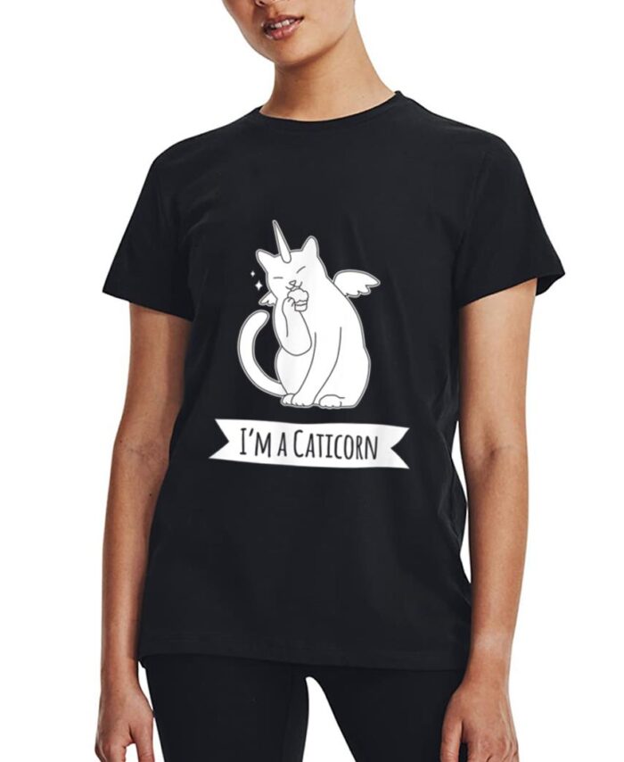 I M A Caticorn Funny Unicorn Cat Caticorn Gift Love My Cat Women T-Shirt
