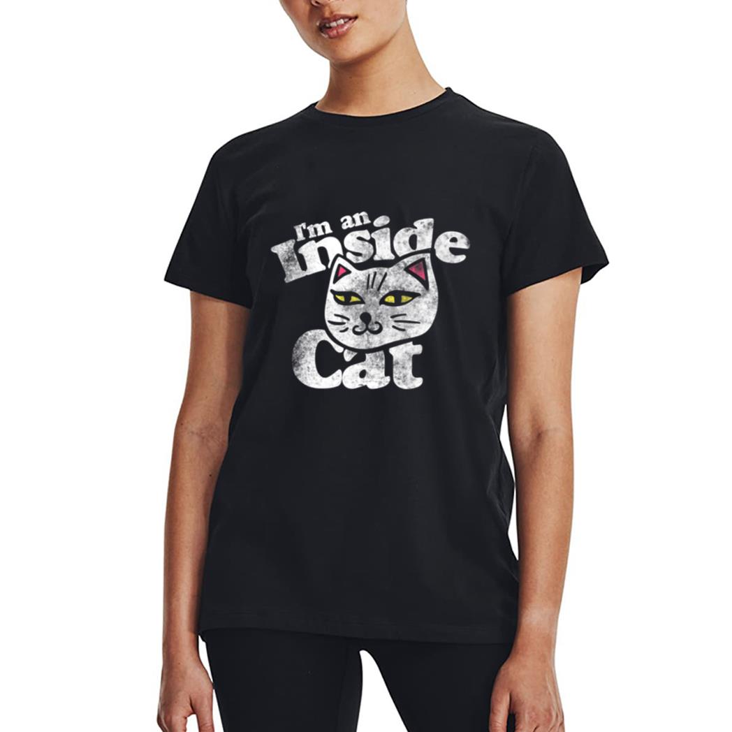 I'm an inside cat  vintage style cat lovers Women T-Shirt