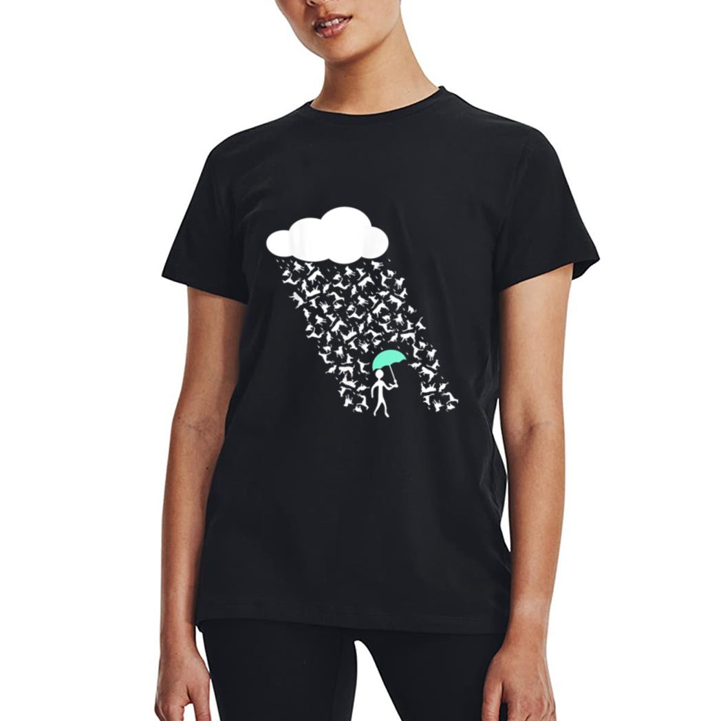 It's Raining Cats and Dogs  Cute Funny Canine Feline Lover Women T-Shirt