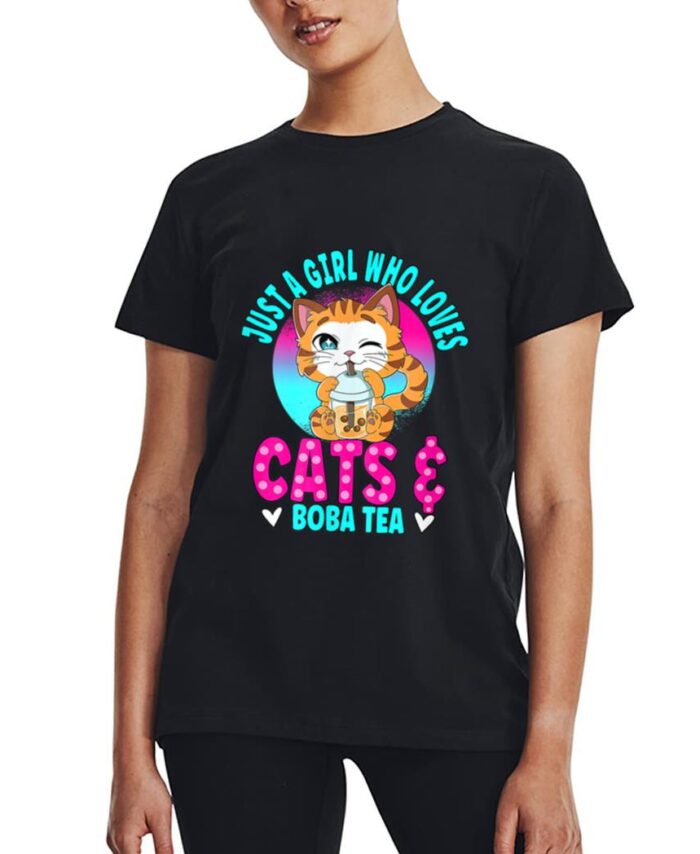 Just A Girl Who Loves Boba Ea Cat Bubble Ea Women T-Shirt