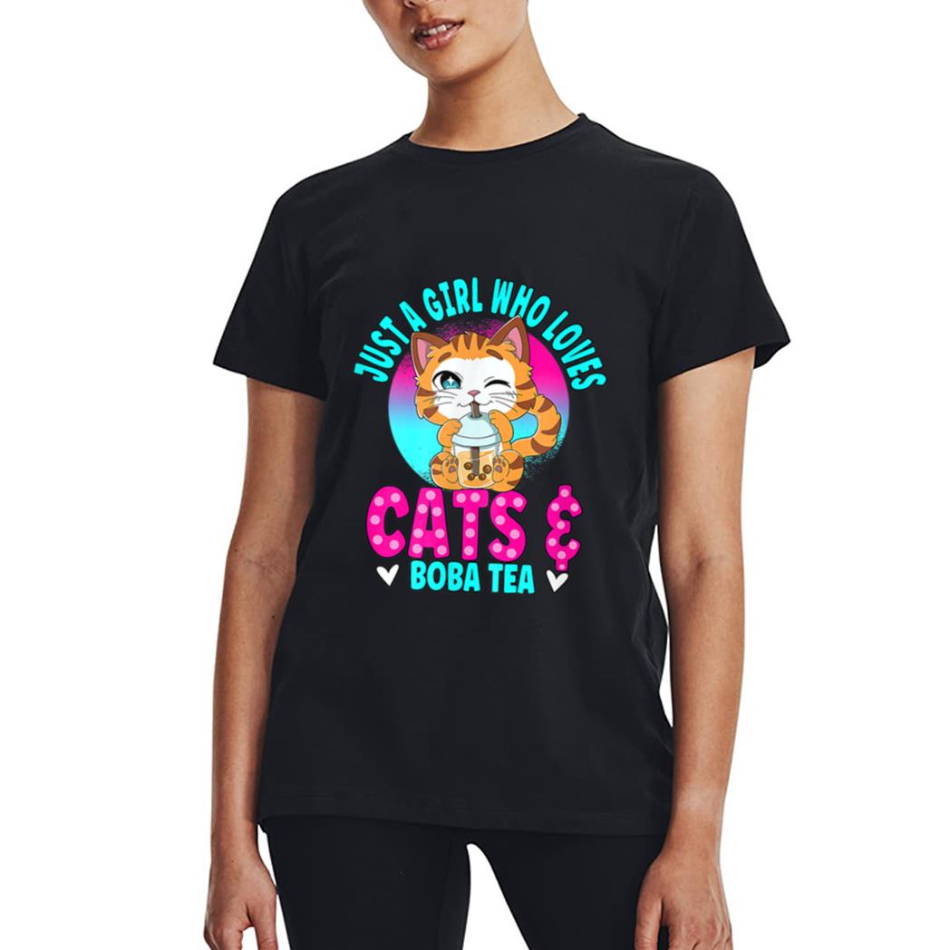 Just A Girl Who Loves Boba Ea Cat Bubble Ea Women T-Shirt