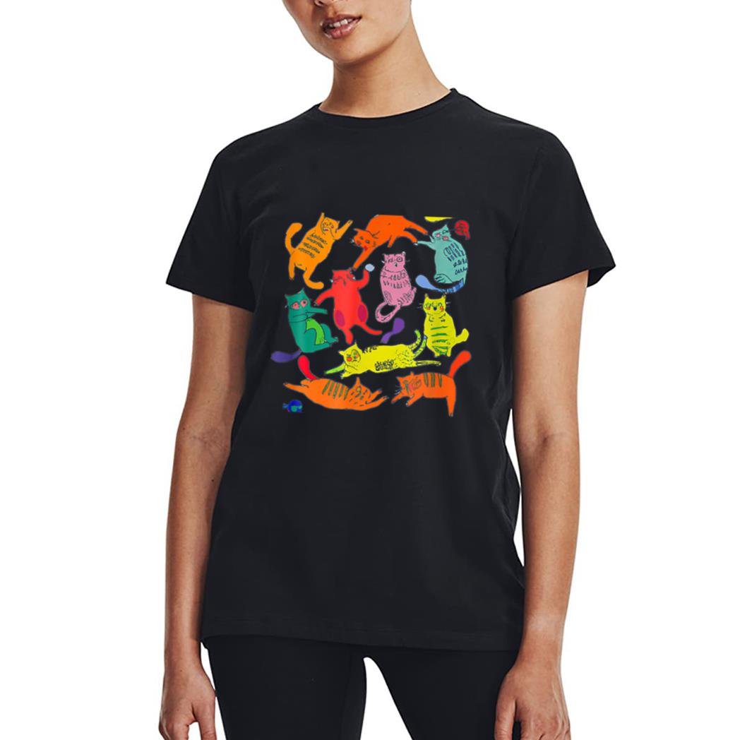 Just A Girl Who Loves Cats Cute Cat Lover Ee Multicolor Women T-Shirt