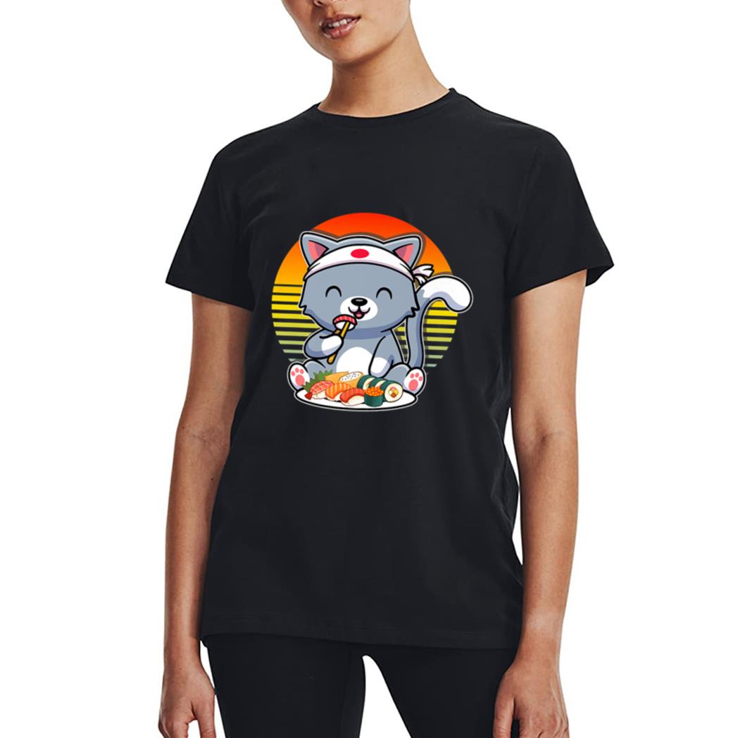 Kawaii Anime Cat Otaku Japanese Sushi Gift Girls Kids Teens Premium Women T-Shirt