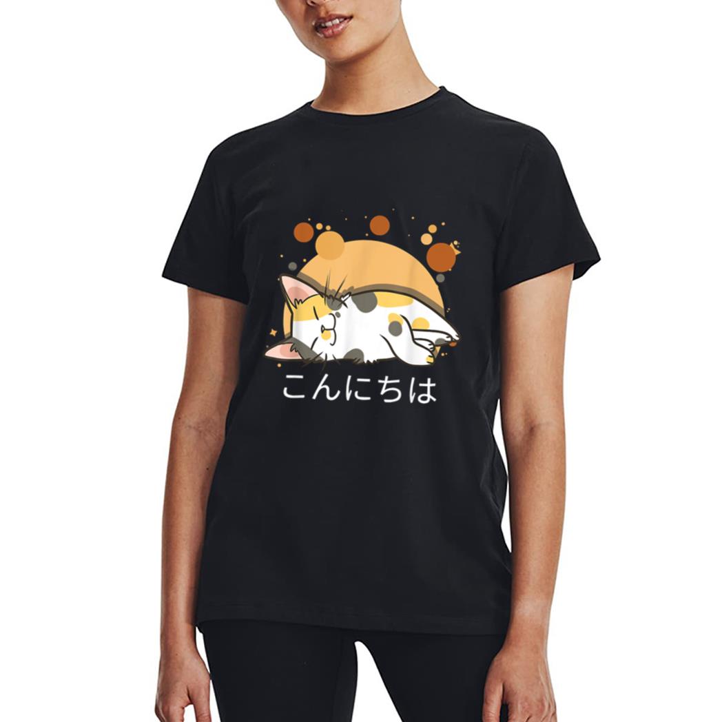 Kawaii Cat Anime Japanese Gift Official nager Women T-Shirt