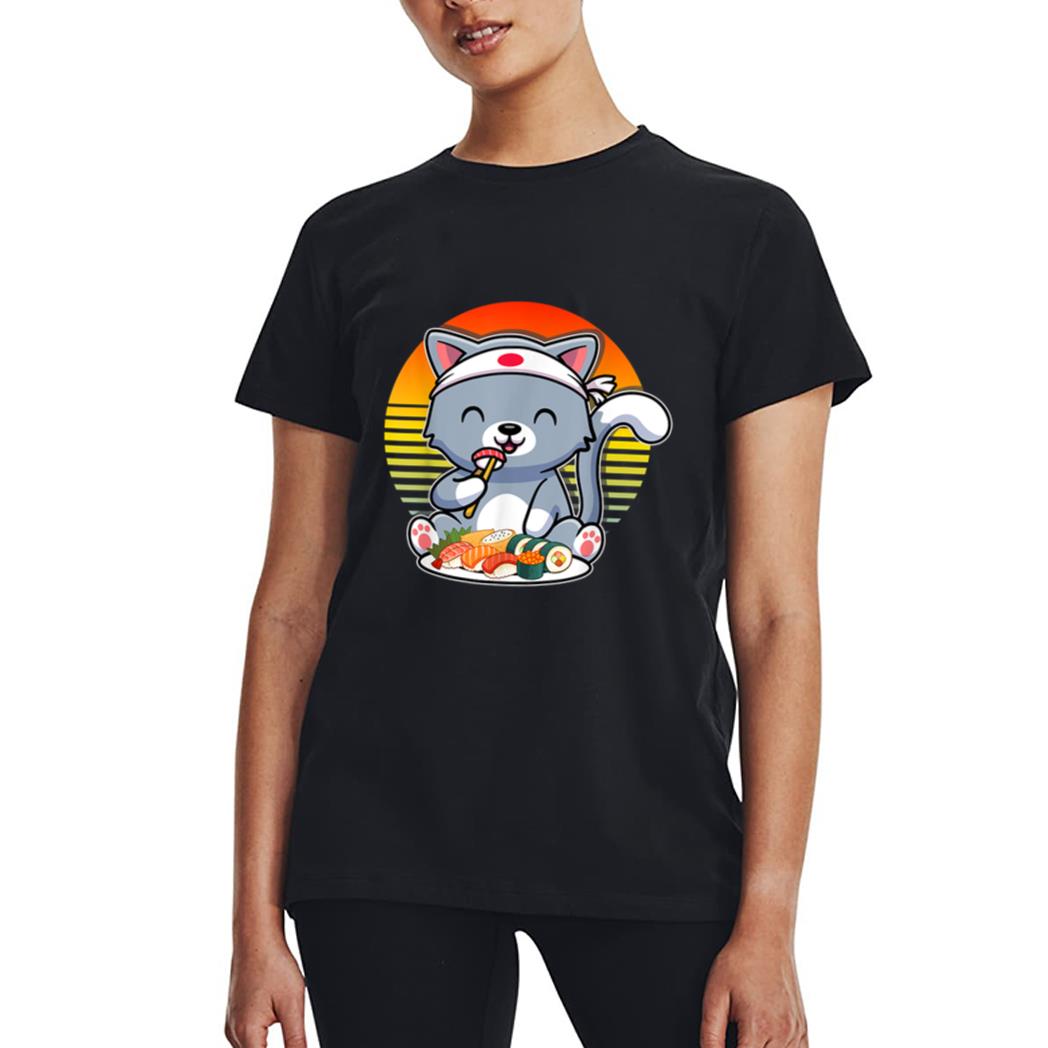 Kawaii Cat Otaku Japanese Sushi Gift Girls Official nager Women T-Shirt