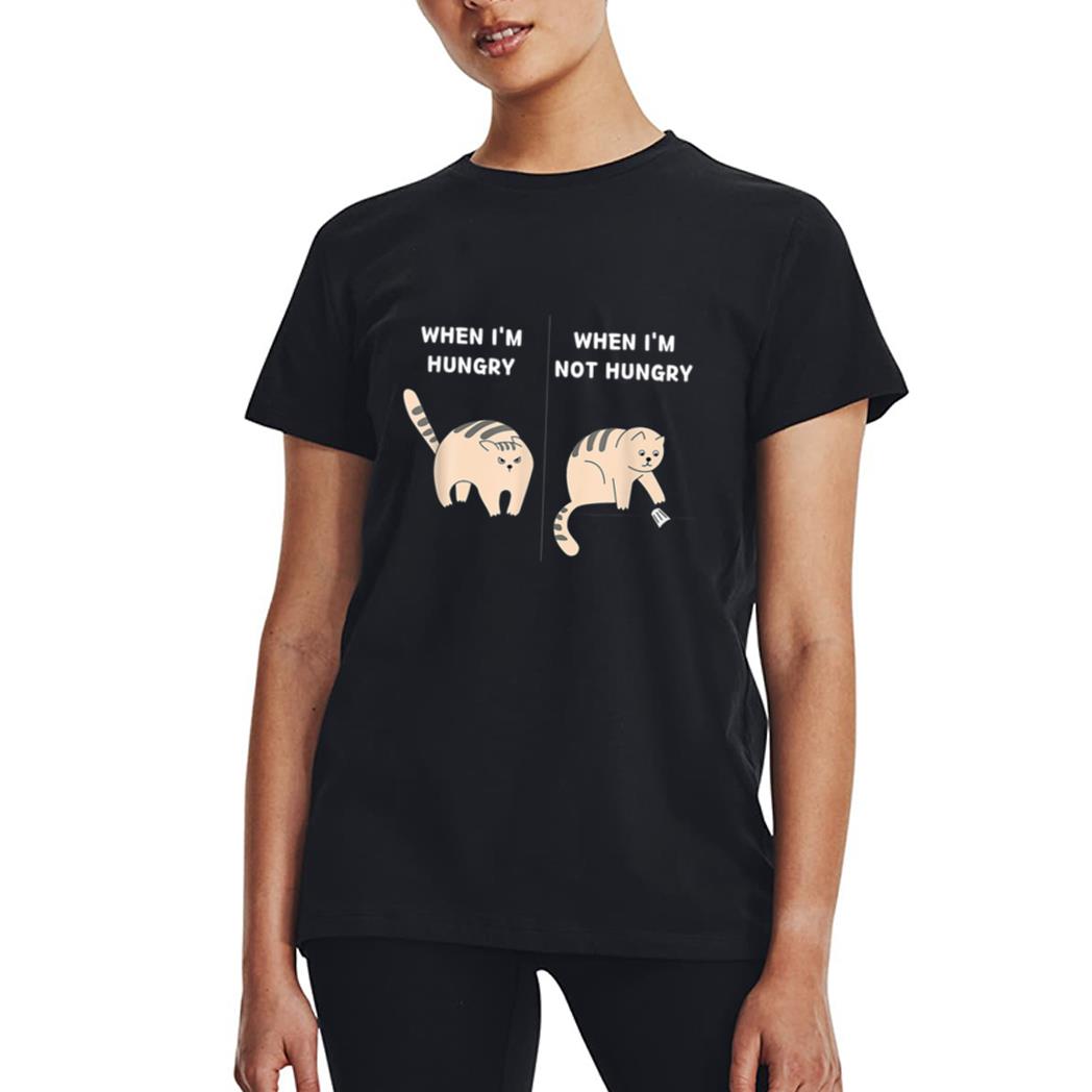 Kawaii Cute Cat When I M Hungry And Not Cat Lover Women T-Shirt