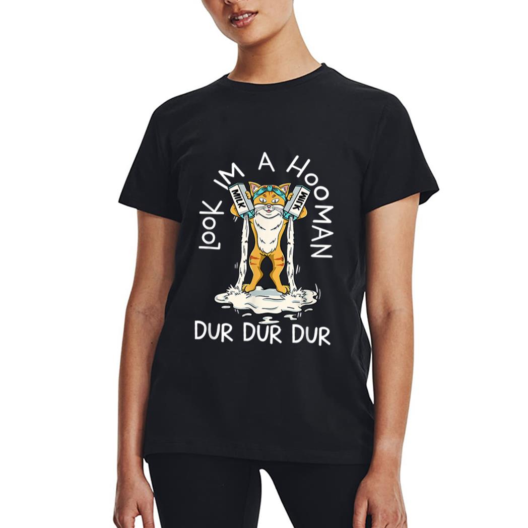 Meow Cat  Meow Kitty Funny Cats LOOK I'M A HOOMAN Women T-Shirt