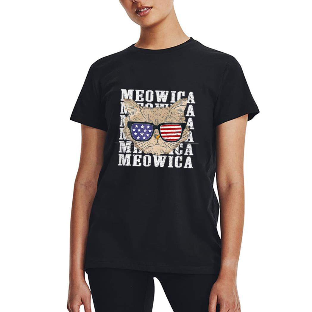 Meowica 4H Of July Kitty Cat For Men Boy Girl Women T-Shirt