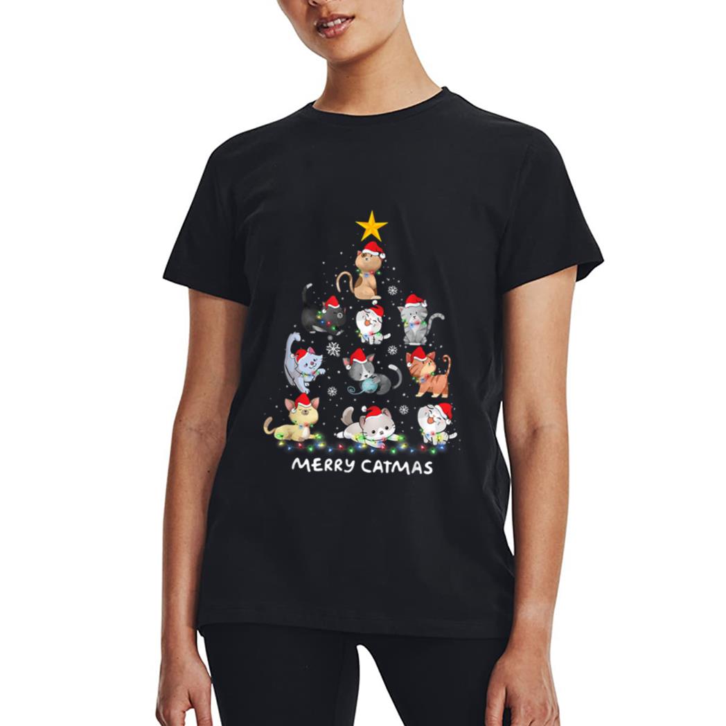 Merry Catmas Cat Christmas Tree Meowy Catmas Women T-Shirt