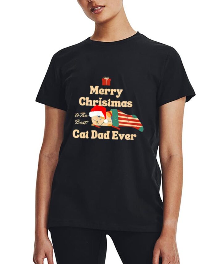 Merry Christmas Cat Friends Women T-Shirt