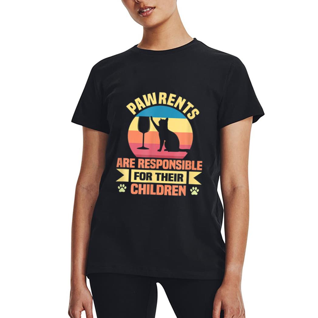 Pawrents Outfit Cat Women Cat Men Cat Parents Funny Women T-Shirt