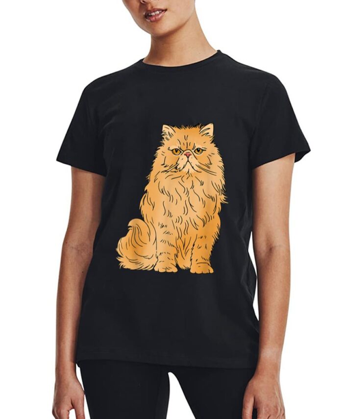Persian Cat Design Leave Me Alone Cat Angry Persian Cat Women T-Shirt