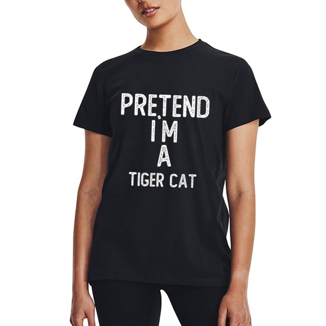 Pretend I M A Iger Cat Funny Halloween Women T-Shirt