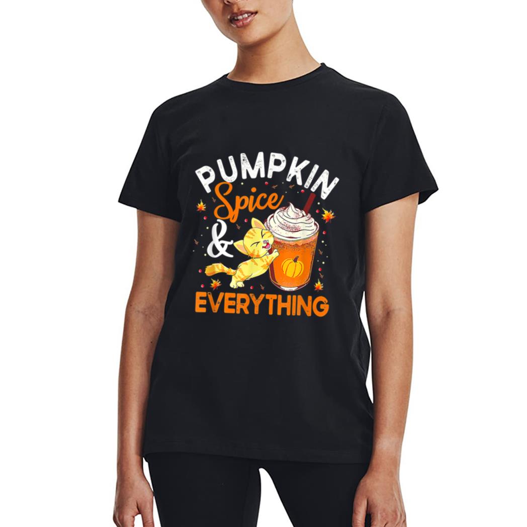 Pumpkin Spice Everything Cat Lover Cute Autumn Fall Women T-Shirt