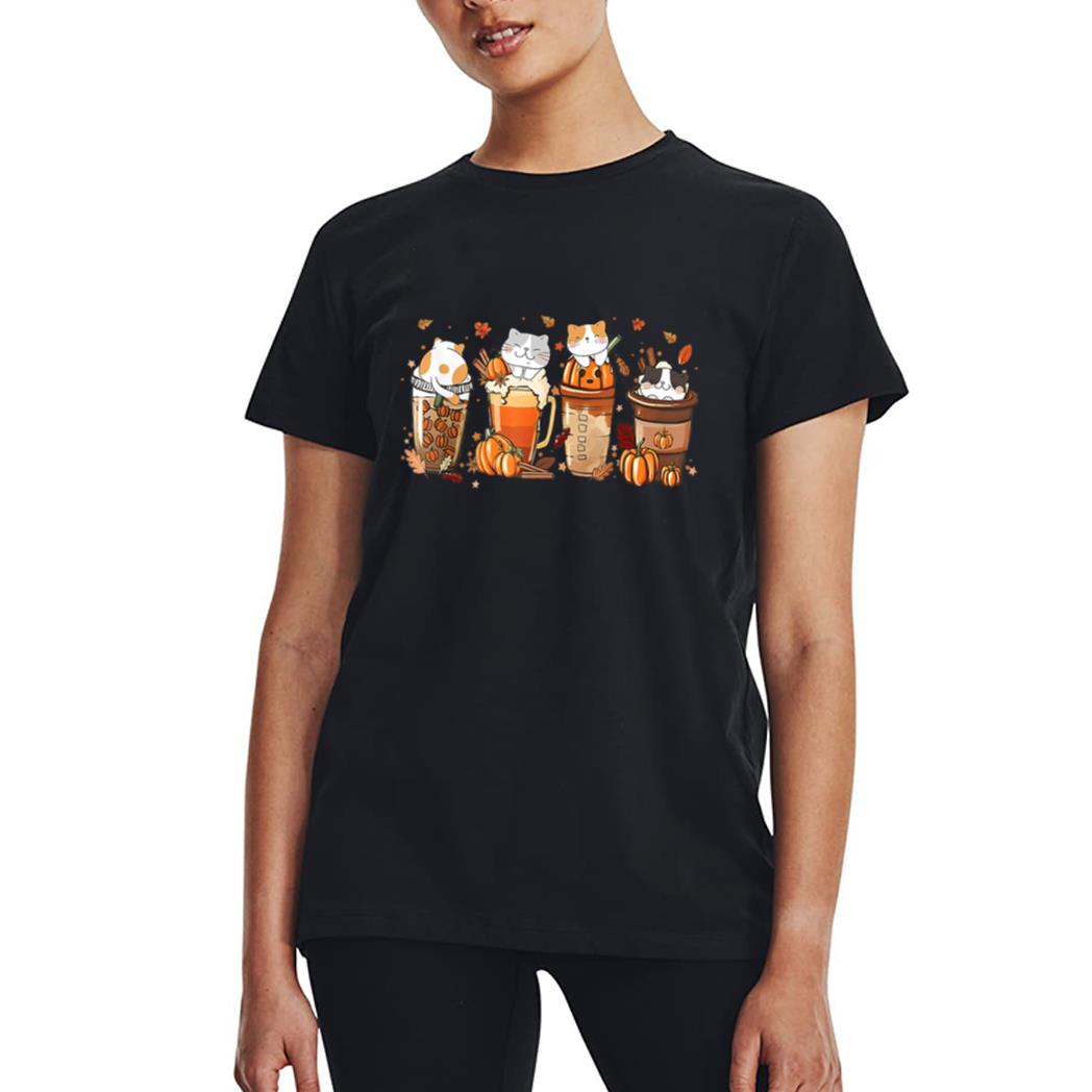Pumpkin Spice Latte Costume For Cats Lover Cute Autumn Fall Women T-Shirt