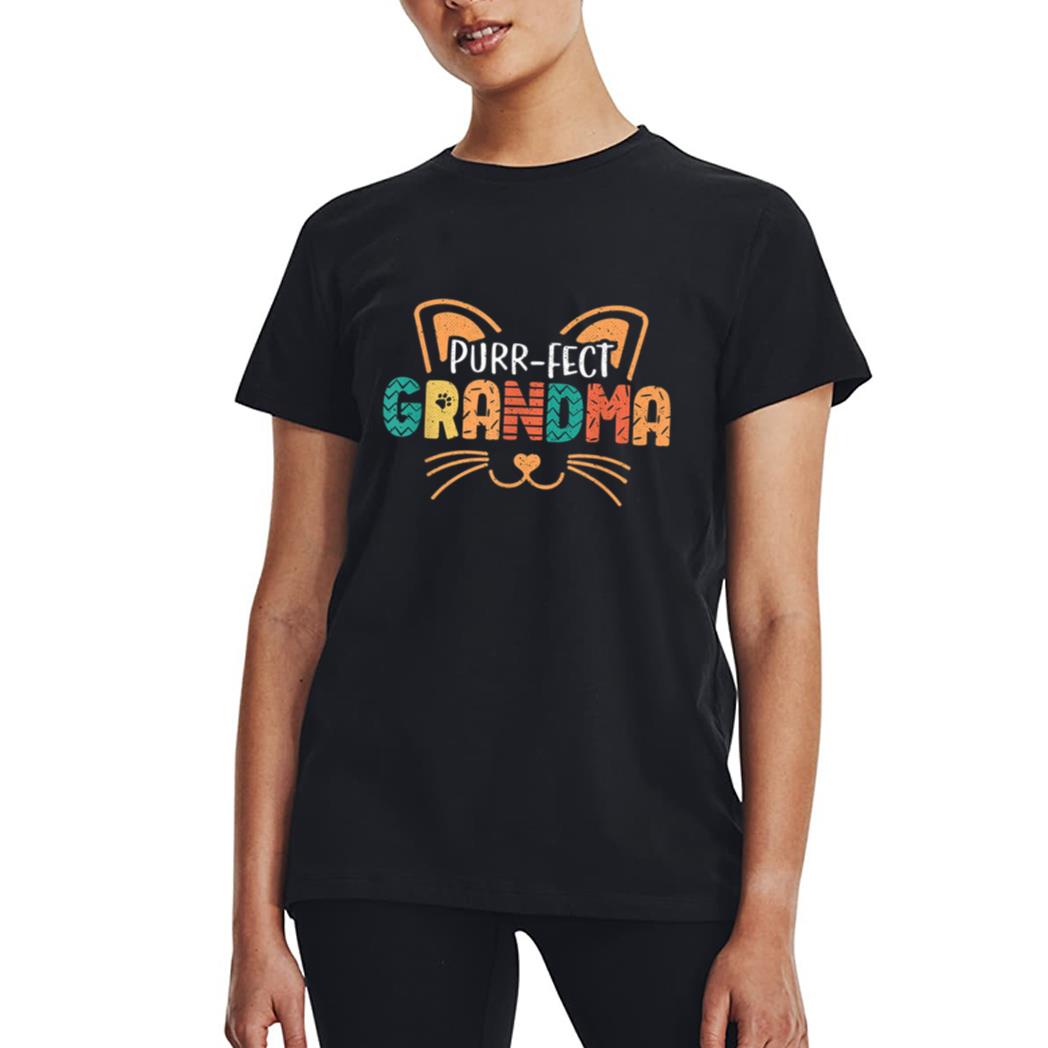 Purr-fect Cat Grandma Cats Lover Women T-Shirt