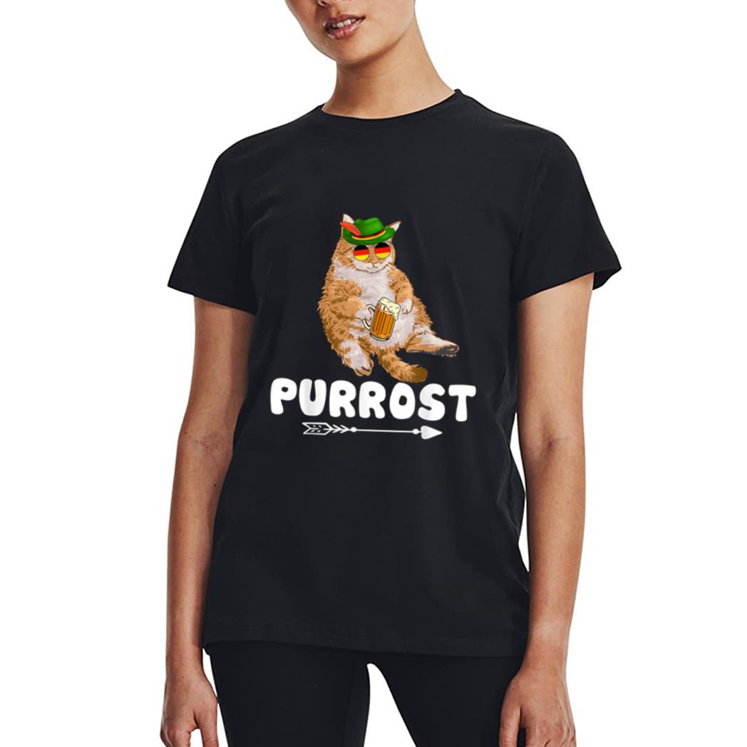 Purrost Lederhosen Cat Drinkers Germany Munich Oktoberfest Women T-Shirt