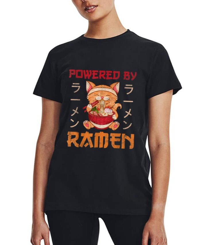 Ramen Cat Kawaii Anime Japanese Food Gift Women T-Shirt