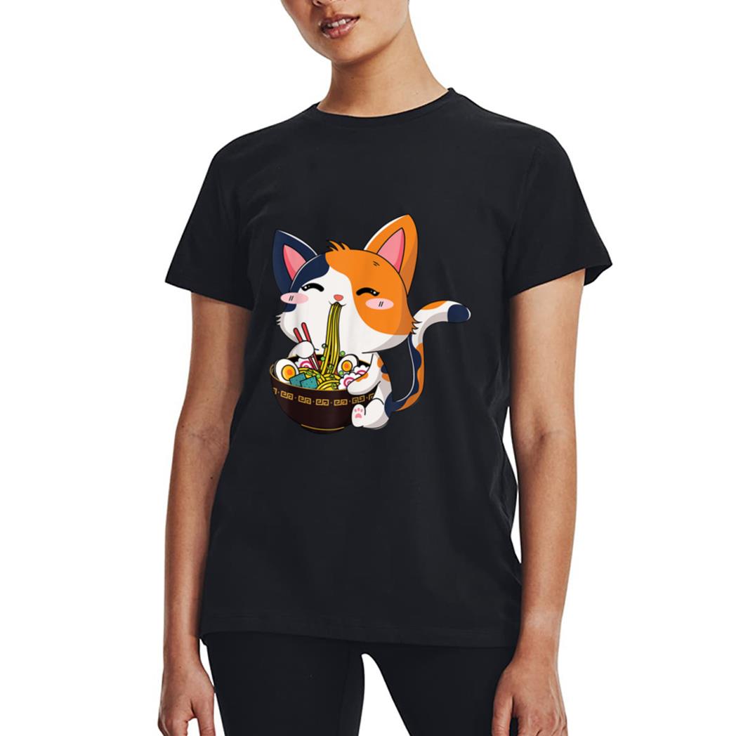Ramen Cat  Neko Anime Kawaii Cat Lover Women T-Shirt