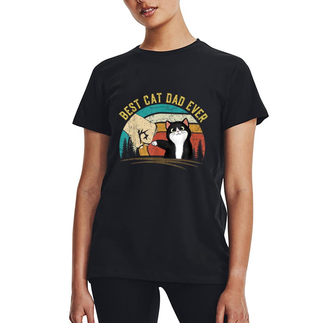 Retro Best Cat Dad Ever Father's Day Cat Daddy gifts Women T-Shirt
