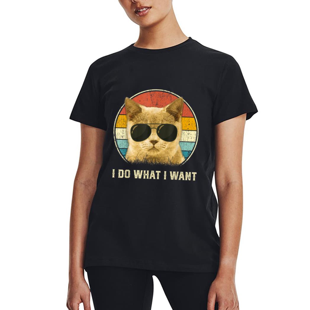 Retro Cat Lovers shirt I Do What I Want Cat Women T-Shirt