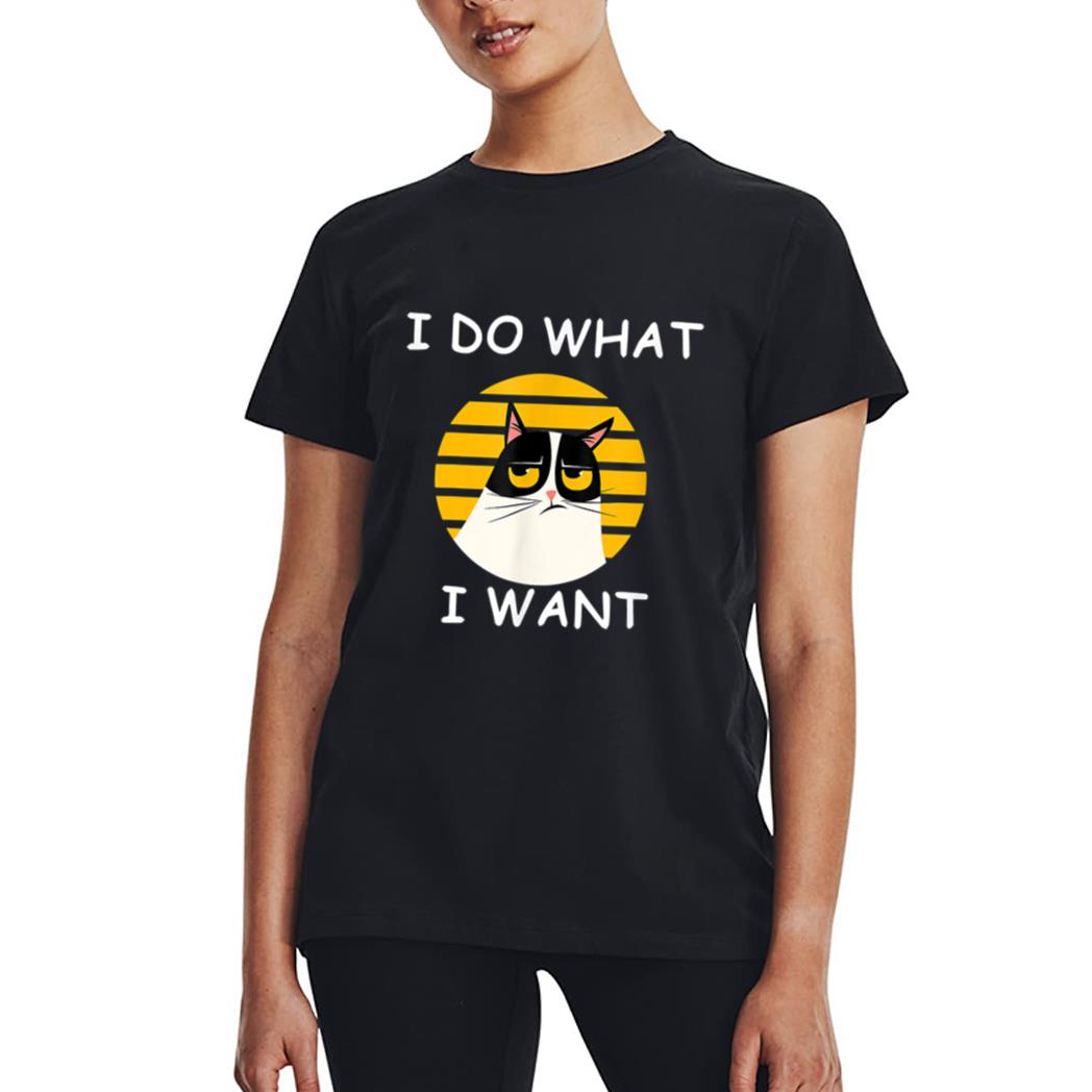 Retro I Do What I Want With My Cat Funny Cat Love Women T-Shirt