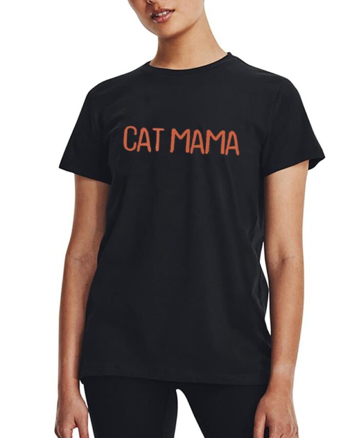 Retro Vintage Simple Funny Cat Mama Women T-Shirt